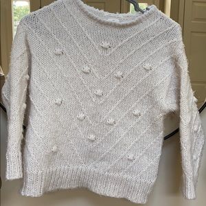 Zara girls white sweater